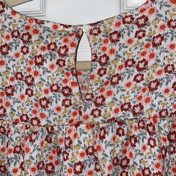 LOFT Floral Smocked Ruffle Top, Size XL, NWT - Picture 12 of 13